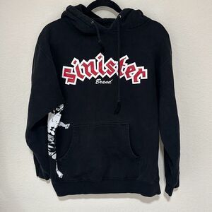 Sinister Mens Black Team Chuck Liddell UFC 66 Hoodie Sweatshirt Size‎ Small